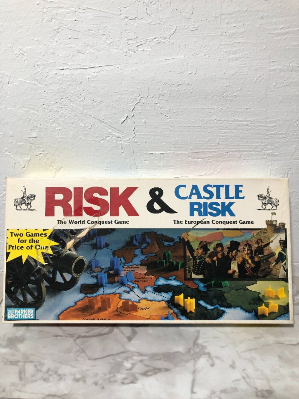 Parker Brothers Risk & Castle Risk Board Game (1986) Two Games
